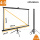 Wholesale tripod floor rising fabric projector screen